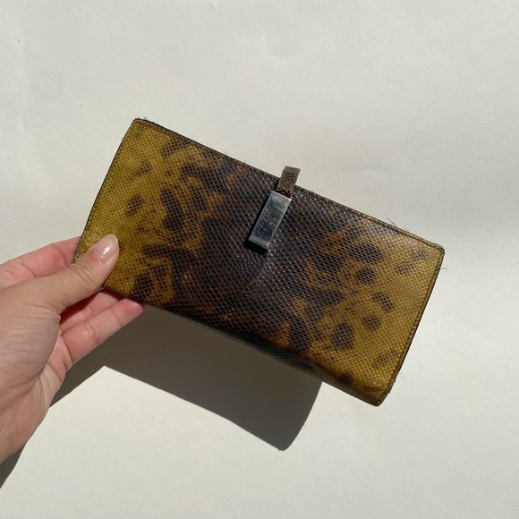 Vintage Gucci Leather Snakeskin Wallet - Picture 1 of 8